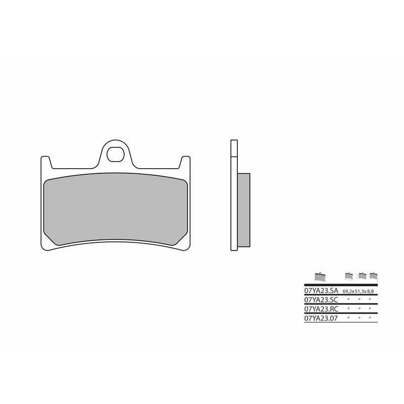 BREMBO 07YA2307 : Pastillas de freno orgánicas Brembo 07YA2307