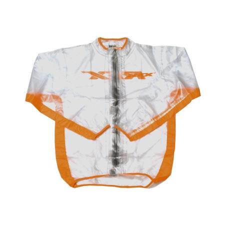 RFX FXWJ100YS55OR : Chaqueta impermeable RFX Sport (transparente/naranja), talla joven S (6- 8)