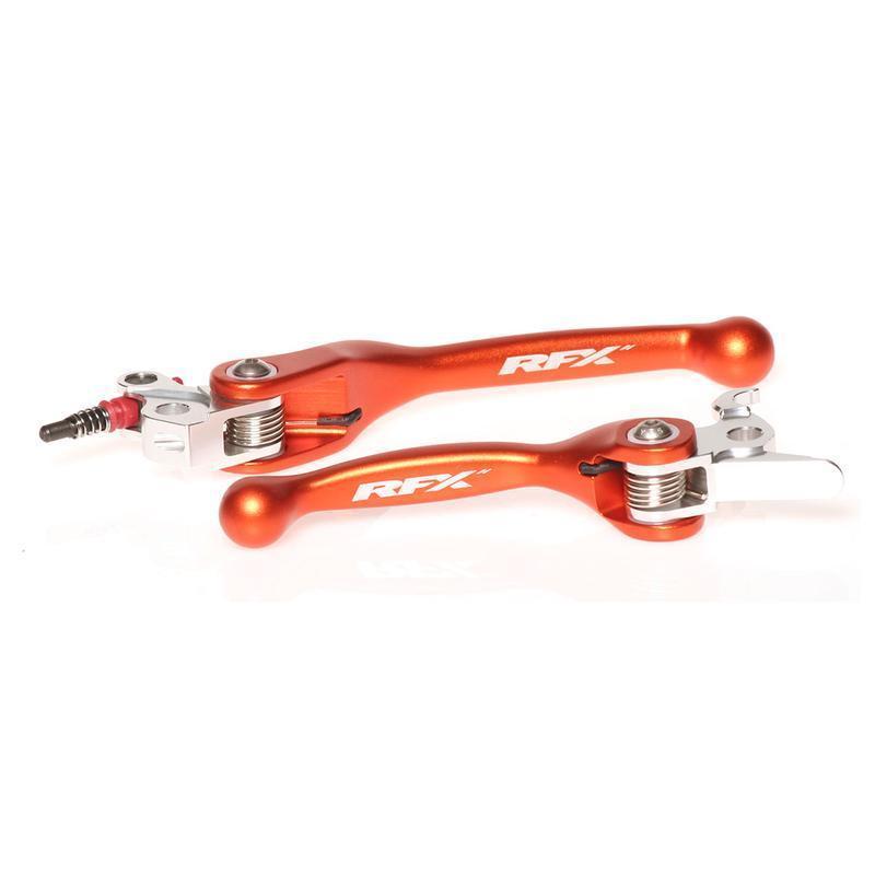 RFX FXFL5030055OR : Juego de manetas flexibles forjadas RFX (naranja) - KTM Varios frenos Brembo/embragues Magura