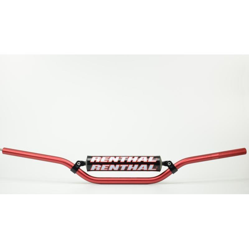 RENTHAL 971-08-RD-01-185 : Manillar Renthal motocross Carmichel rojo con protector negro 971-08-RD-01-185