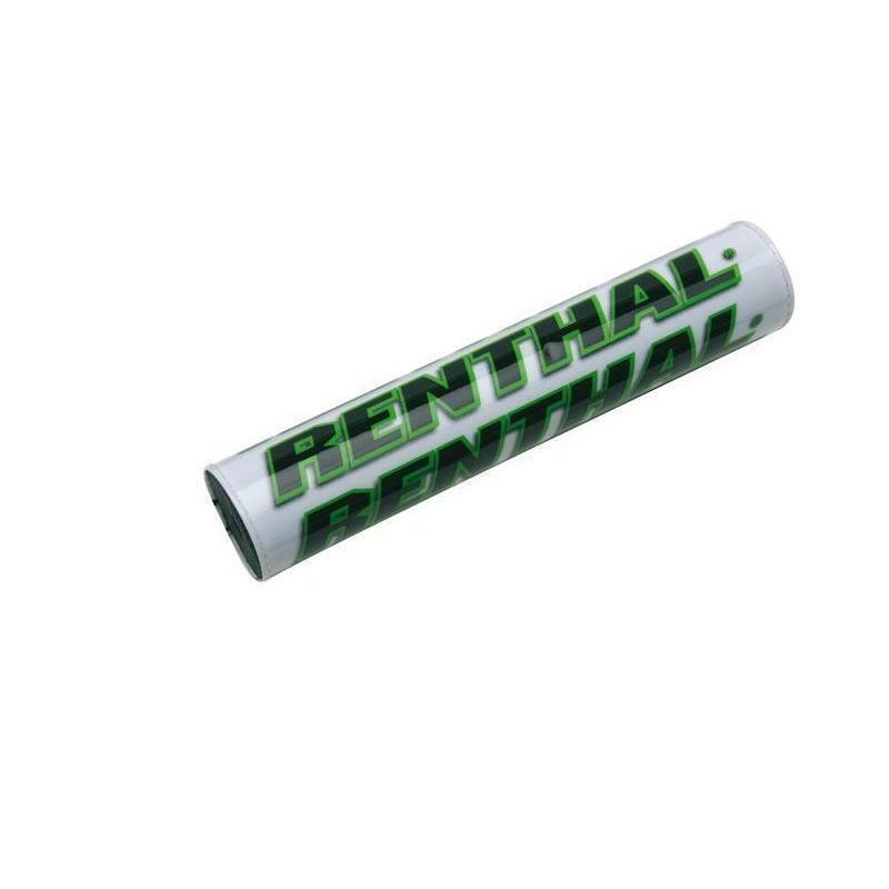 RENTHAL P269 : Protector/Morcilla barra superior de manillar RENTHAL blanco/verde 205mm P269