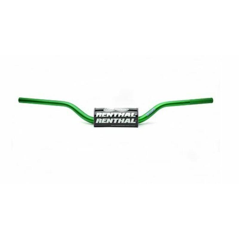 RENTHAL 604-01-GN : Manillar Renthal Fatbar Carmichael verde con protector negro 604-01-GN