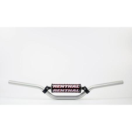 RENTHAL 798-01-SI-03-219 : Manillar Renthal motocross SX85 plata con protector negro 798-01-SI-03-219