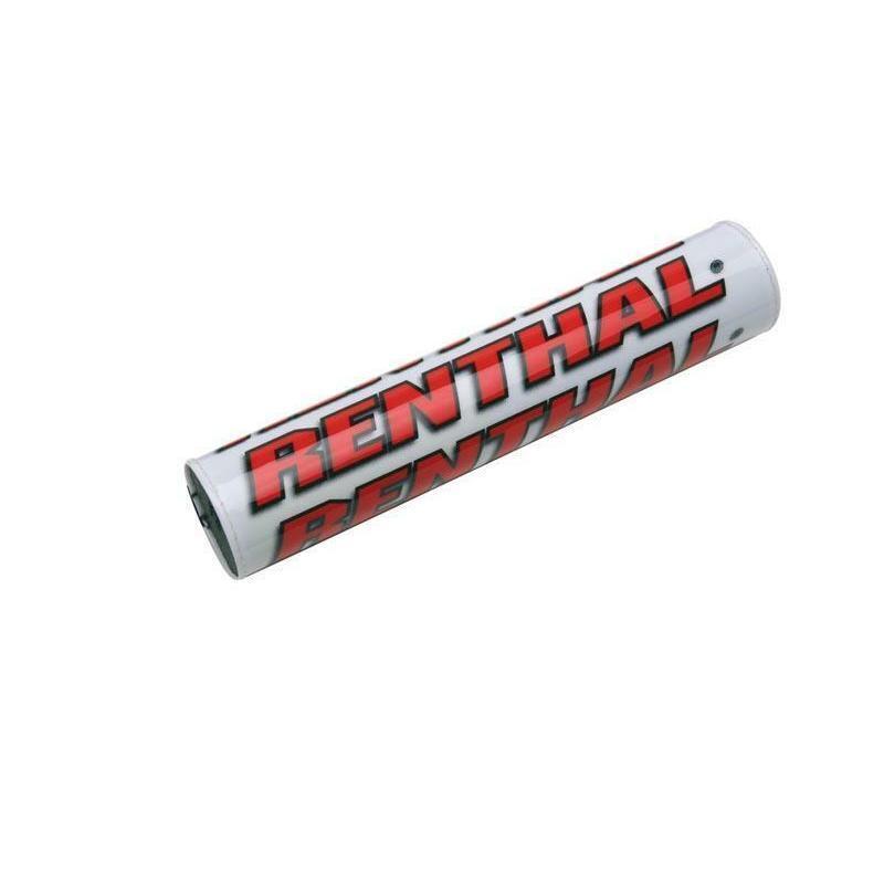 RENTHAL P263 : Protector/Morcilla barra superior de manillar Renthal blanco/rojo P263