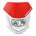 POLISPORT 8667100006 : Careta Halo LED homologada POLISPORT blanco/rojo 8667100006