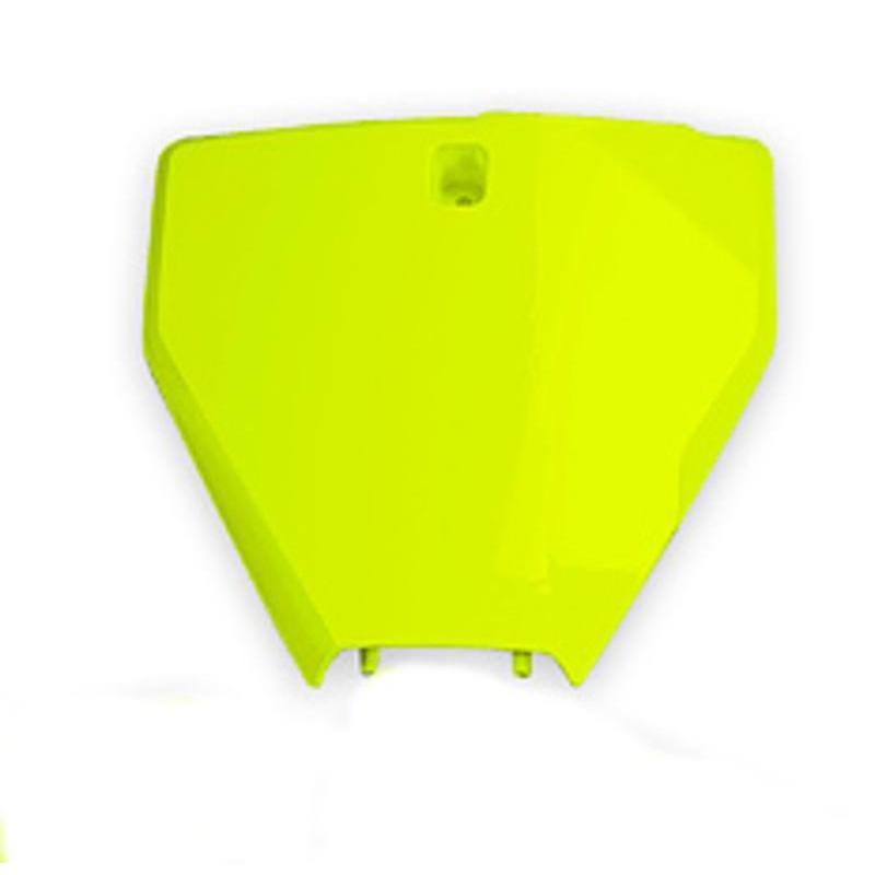 UFO HU03367DFLU : Portanúmeros delantero UFO Husqvarna amarillo fluor