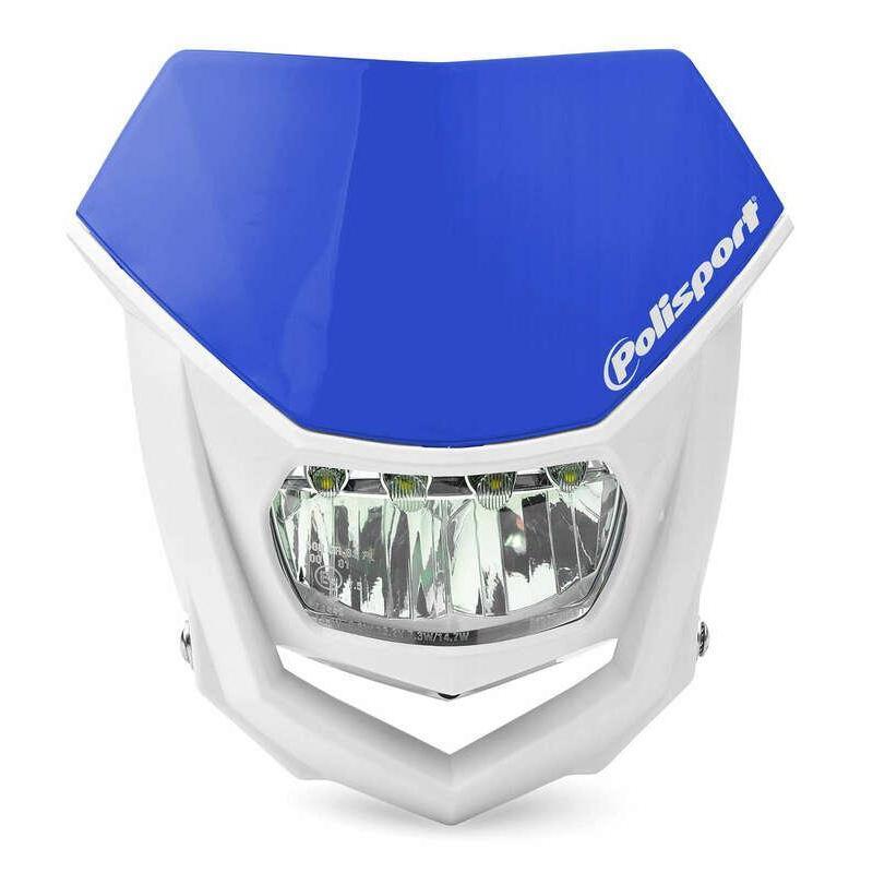 POLISPORT 8667100005 : Careta Halo LED homologada POLISPORT blanco/azul 8667100005