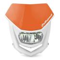 POLISPORT 8667100004 : Careta Halo LED homologada Polisport blanco/naranja 8667100004