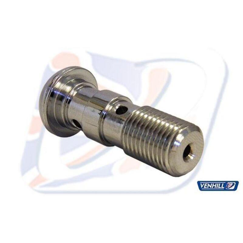 VENHILL 210100DC : Tornillo doble alomado M10x1 Venhill cromado