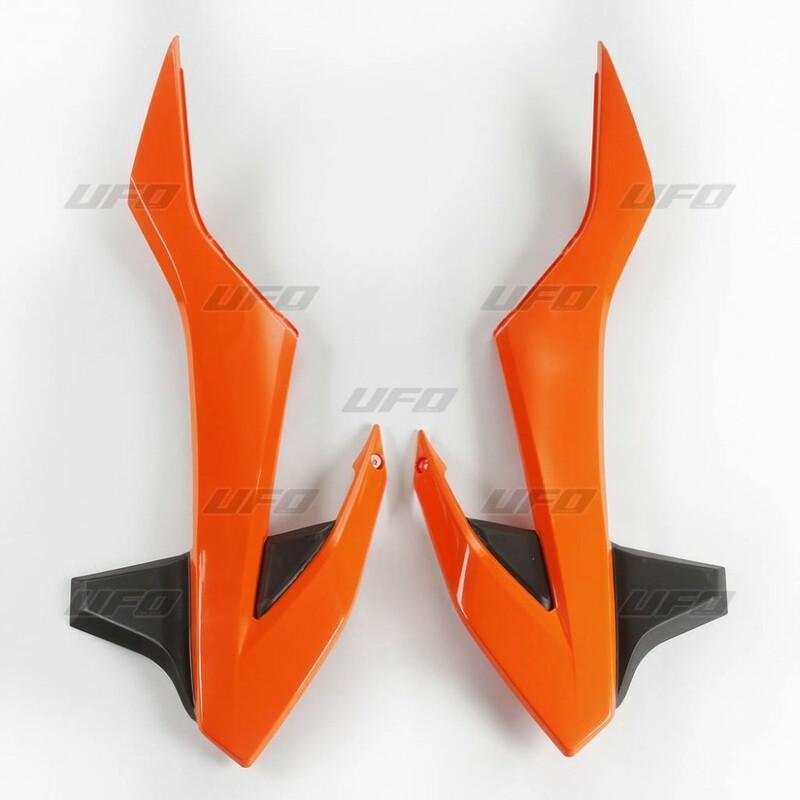 UFO KT04085999 : Paneles laterales de radiador UFO KTM naranja KT04085-999