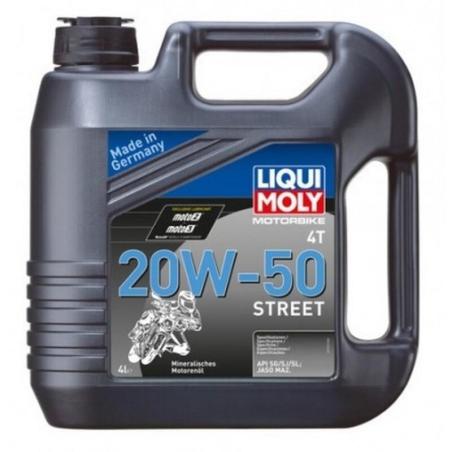 LIQUI MOLY 1696 : Garrafa de 4L aceite Liqui Moly Motorbike 4T mineral 20W-50 Street 1696