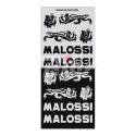 Hoja de adhesivos Malossi (x3) negro/pla