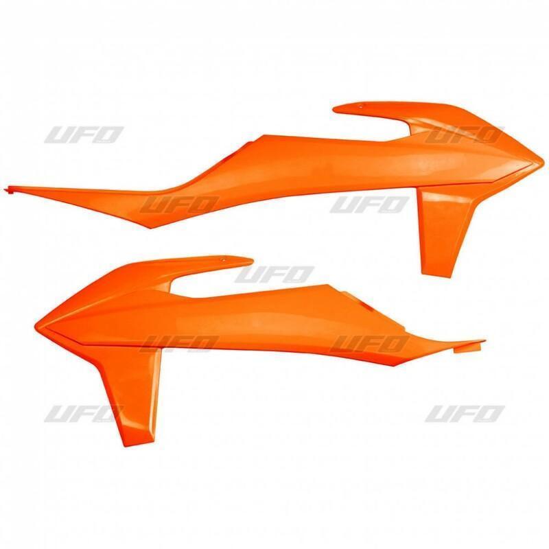 UFO KT04092#127 : Plásticos laterales de radiador UFO naranja KTM SX/SX-F