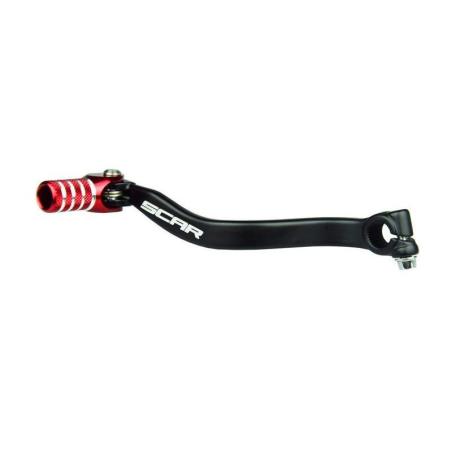 SCAR GSL303 : Pedal cambio SCAR negro mate Puntera roja Suzuki RM85