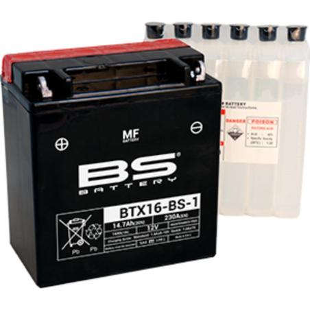 BS BATTERY 300623 : Batería BS BATTERY BTX16-BS-1 sin mantenimiento con pack de electrolito