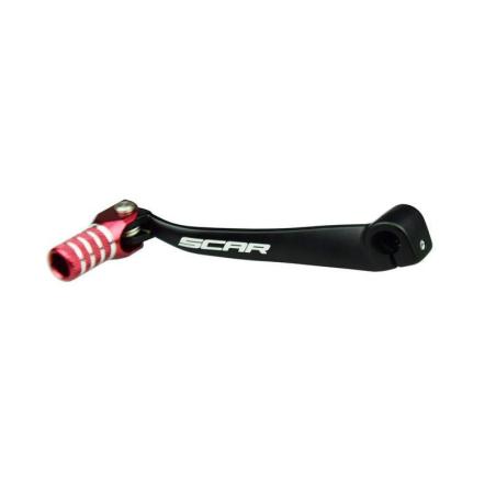 SCAR GSL112 : Pedal cambio SCAR negro mate Puntera roja Honda CRF150R