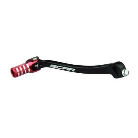 SCAR GSL114 : Pedal cambio SCAR negro mate Puntera roja Honda CRF450R