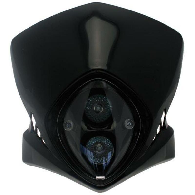 BIHR YM-3241-BLACK : Faro con careta Bihr Viper negro