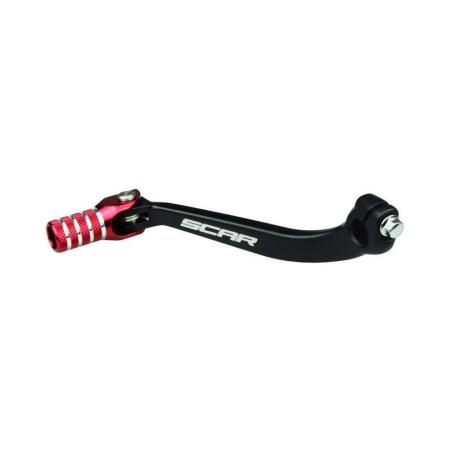 SCAR GSL307 : Pedal cambio SCAR negro mate Puntera roja Suzuki RM-Z250