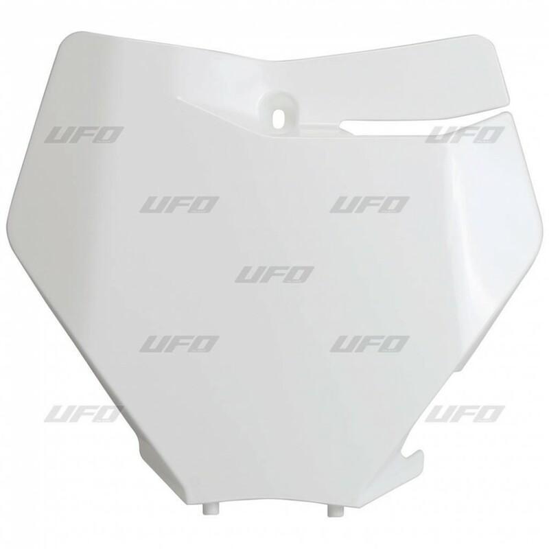 UFO KT04094#047 : Porta-números delantero UFO blanco KTM SX/SX-F