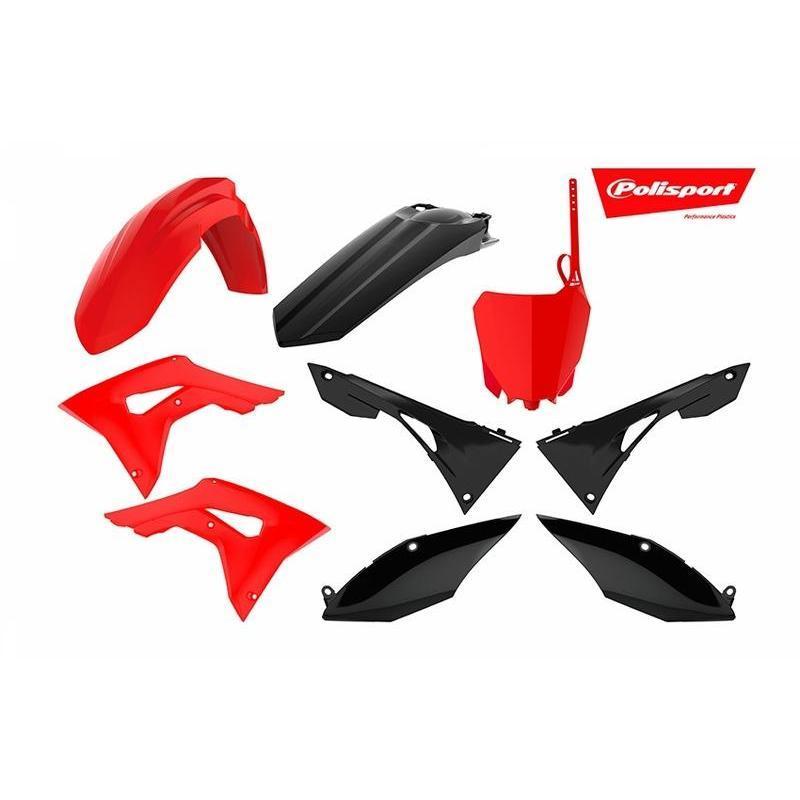 POLISPORT 90833 : Kit de plástica Polisport CRF250/450R 18-19 Rojo / Negro