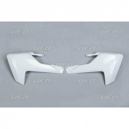 UFO HU03384#041 : Plásticos laterales de radiador UFO blanco Husqvarna TC85