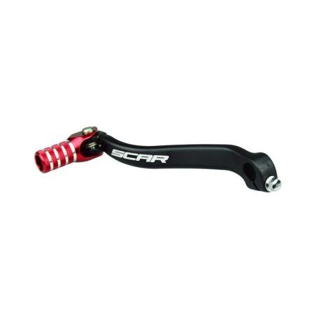 SCAR GSL308 : Pedal cambio SCAR negro mate Puntera roja Suzuki RM-Z450