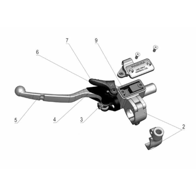 MAGURA 0720600 : Maneta Magura HYMEC 163 OFF ROAD corta muelle helicoidal