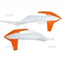 UFO KT04092#999W : Paneles laterales radiador UFO naranja/blanco KTM EXC/SX/EXC-F/SX-F