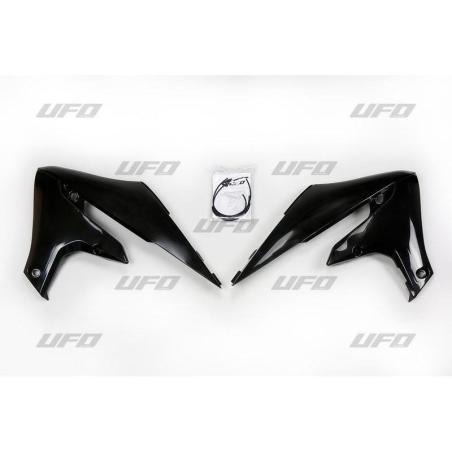 UFO YA04858#001 : Plásticos laterales de radiador UFO negro Yamaha YZF450F