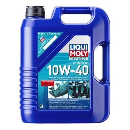 LIQUI MOLY 25013 : Garrafa 5L aceite Liqui Moly 4T Marine HC sintético 10W-40 ACEA A3, ACEA B4/E7, API CI-4/S