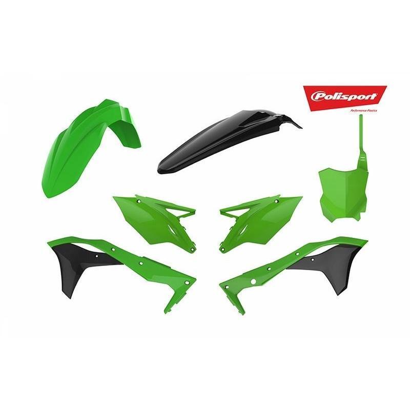 POLISPORT 90837 : Kit de plástica Polisport KX450F 16-18 Verde / Negro