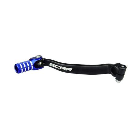 SCAR GSL211 : Pedal cambio SCAR negro mate Puntera azul Kawasaki KX250F