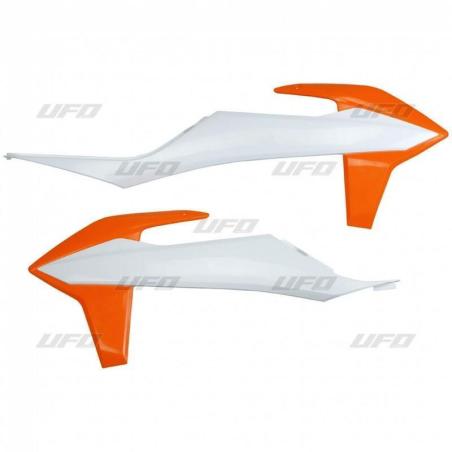 UFO KT04092#999 : Plásticos laterales de radiador UFO blanco KTM SX/SX-F