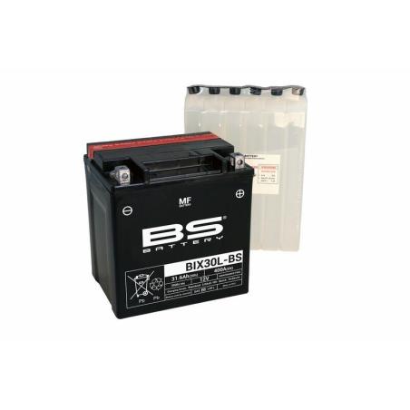 BS BATTERY 300753 : Batería BS BATTERY BIX30L-BS sin mantenimiento con pack de electrolito