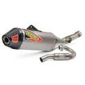 PRO CIRCUIT 0121945H : Linea completa escape Pro Circuit T-6 acero inox, KX450: Silencioso de titanio, tapa de carbono