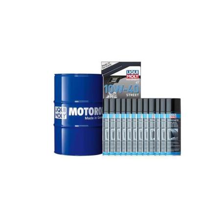 LIQUI MOLY  : Pack bidón de aceite 60L LIQUI MOLY - 10W40 HC sintético + 12 tratamientos de silicona 300ml