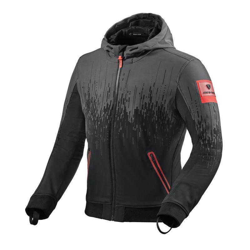 Chaqueta Quantum 2 WB Negro-Rojo Fluor REVIT