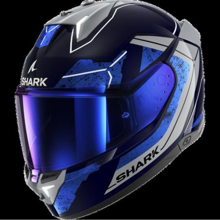 CASCO SHARK SKWAL i3 RHAD   AZUL CROMADO