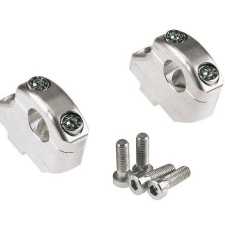 LSL 121RI30DSI : Torretas de manillar rise-up 30mm, plata, Monster LSL 121RI30DSI