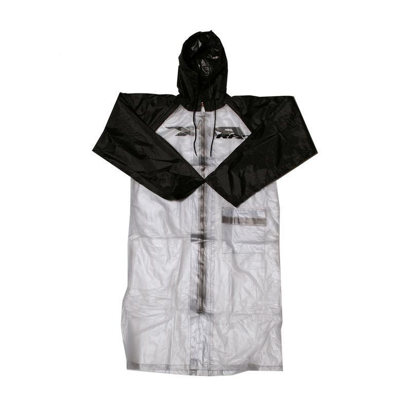 RFX FXWJ207LG55BK : Impermeable RFX Race largo (transparente/negro), talla adulto grande