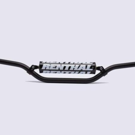 RENTHAL 664-04-BK-01-185 : Manillar Renthal enduro medio negro con protector negro 664-04-BK-01-185