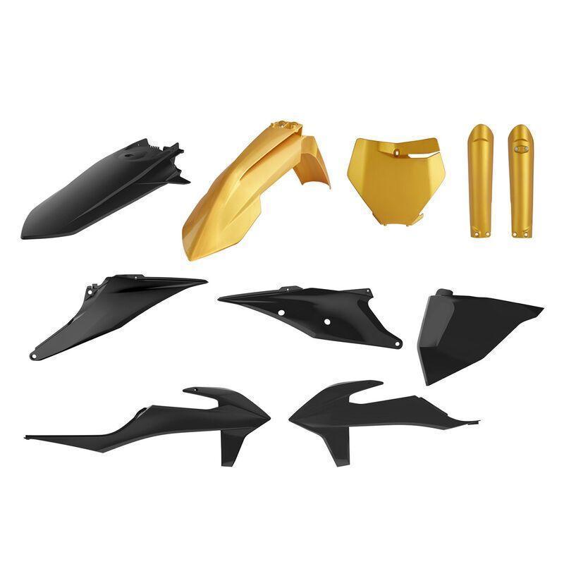 POLISPORT 91052 : Kit de plastica POLISPORT Metal Flow oro/negro - Beta KTM