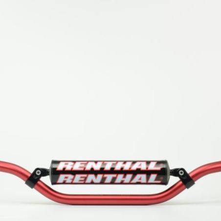 RENTHAL 971-08-RD-01-185 : Manillar Renthal motocross Carmichel rojo con protector negro 971-08-RD-01-185