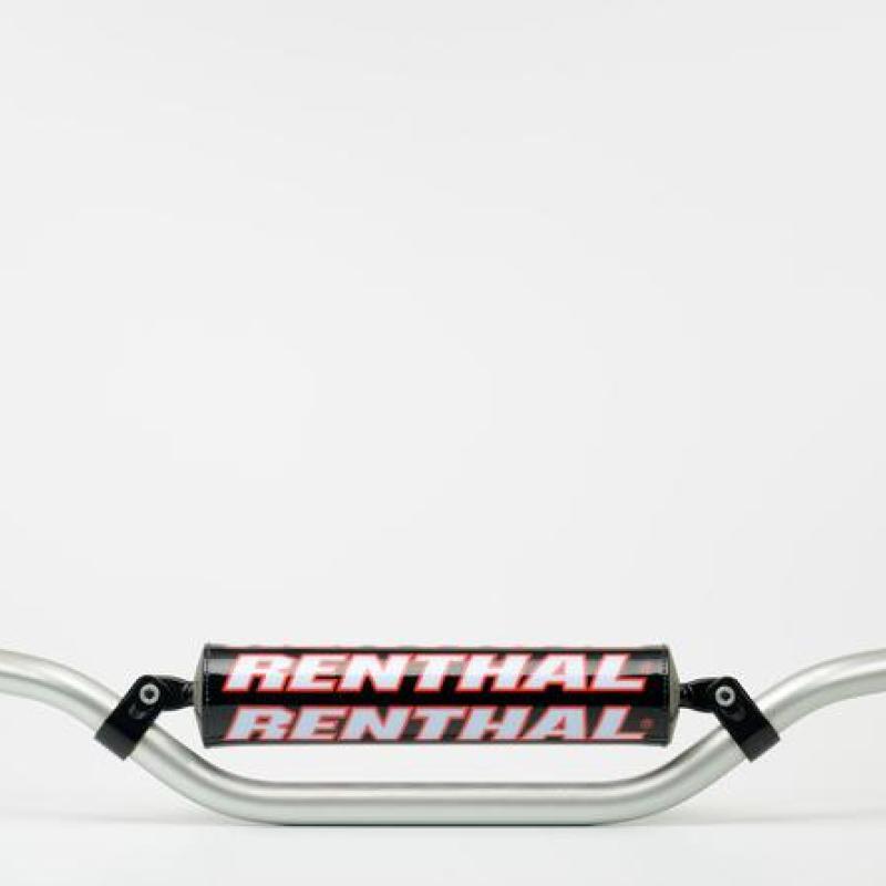 RENTHAL 971-08-SI-01-185 : Manillar Renthal motocross Carmichael plata con protector negro 971-08-SI-01-185