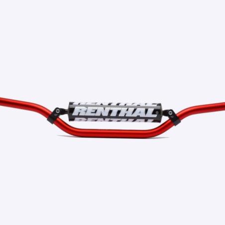 RENTHAL 797-01-RD-08-219 : Manillar Renthal pitbike 50cc rojo con protector negro 797-01-RD-08-219