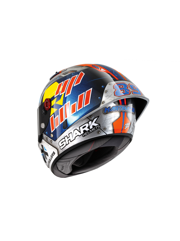 Casco Moto Integrale Shark RACE-R PRO GP Replica Martinator Signature - Blu  Cromo Arancione